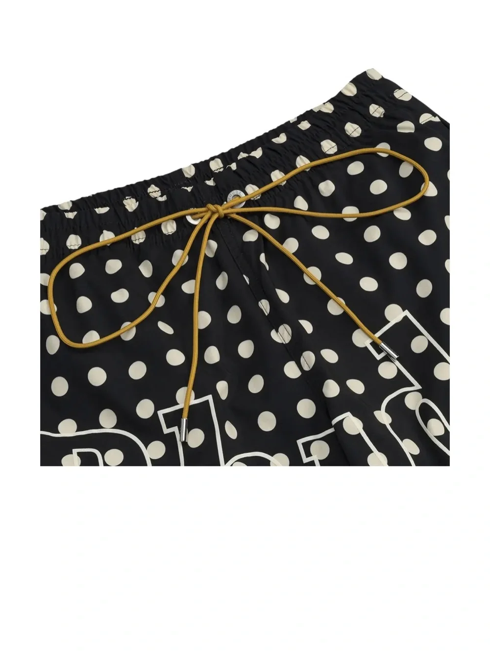 Rhude Black Polka Dot Logo Drawstring Men’s Swim Shorts